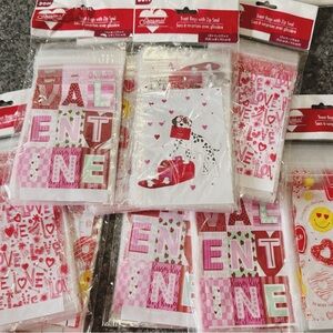 Spritz Valentine's Day Treat Bags - Pink and Red lot of 10 bags -30 each bag
